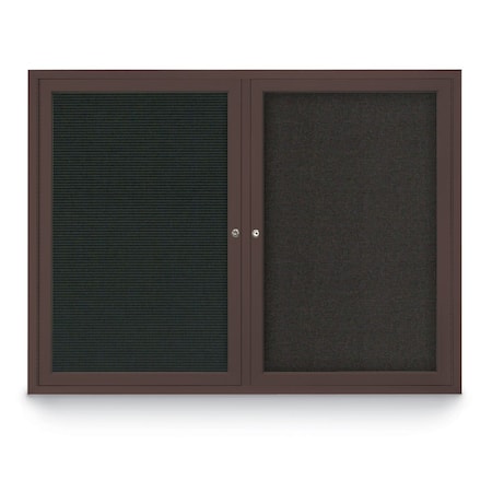 United Visual Products Corkboard, Buff/ Satin, 24" x 36" UV402-SATIN-BUFF